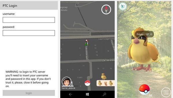  установить Pokemon GO на Windows 10 Mobile