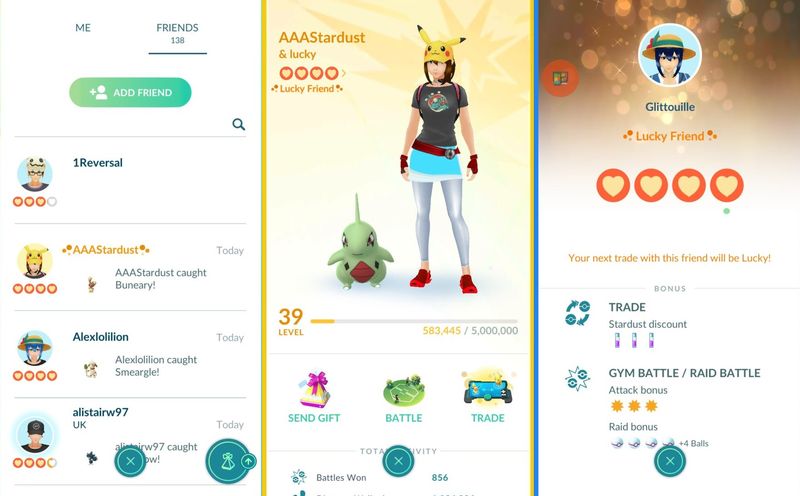 Lucky Friends (Лаки Друзья) и Позы аватара в Pokemon GO!
