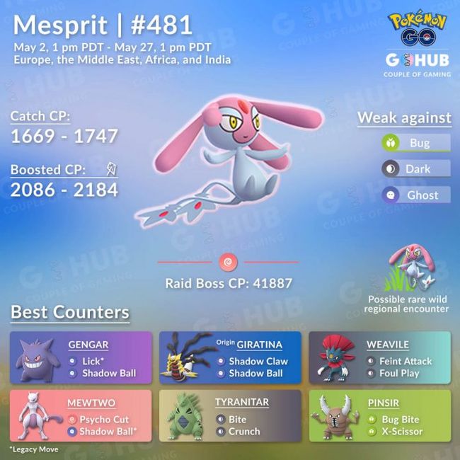 Озерное Трио в Pokemon GO (Час рейдов)